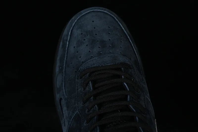 All categories Nk Air Force 1 Air Force series Nk Air Force 1 Low Air Force low-top Nike Air Force 1'07 Low Dark blue black Full suede Air Force low-top casual sneakers ZH0316-157